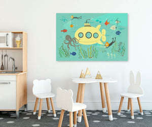 Underwater Explorers Wall Art-Wall Art-36x24 Canvas-Jack and Jill Boutique