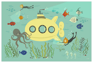 Underwater Explorers Wall Art-Wall Art-36x24 Canvas-Jack and Jill Boutique
