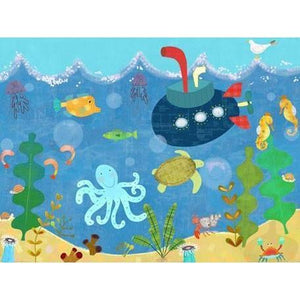 Underwater Submarine | Canvas Wall Art-Canvas Wall Art-Jack and Jill Boutique