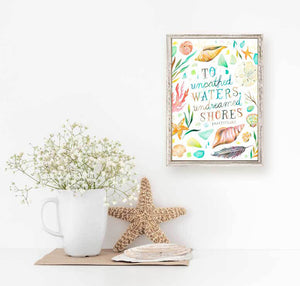 Undreamed Shores Mini Framed Canvas-Mini Framed Canvas-Jack and Jill Boutique