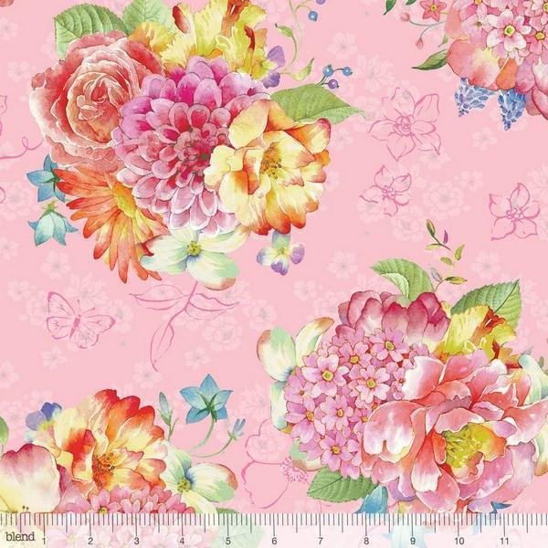 Veranda in Felicity Pink Fabric | 100% Premium Cotton-Fabric-Jack and Jill Boutique