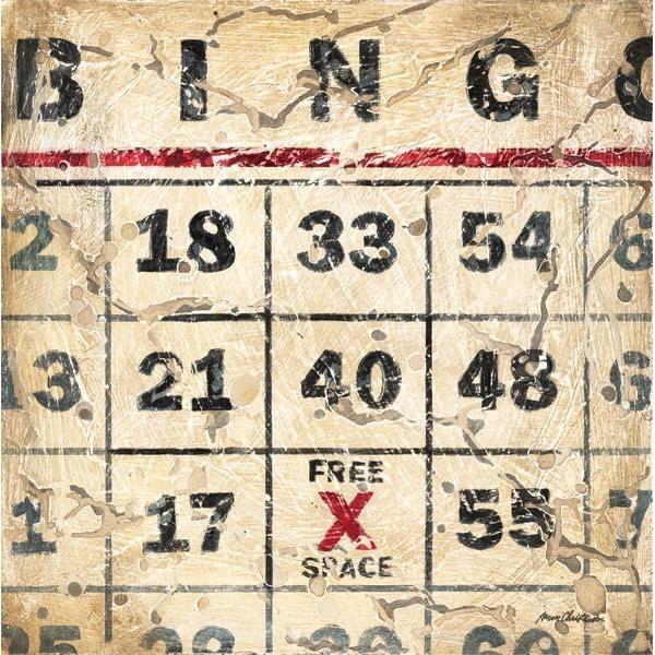 Vintage Bingo Card | Vintage Art Collection | Canvas Art Prints-Canvas Wall Art-Jack and Jill Boutique