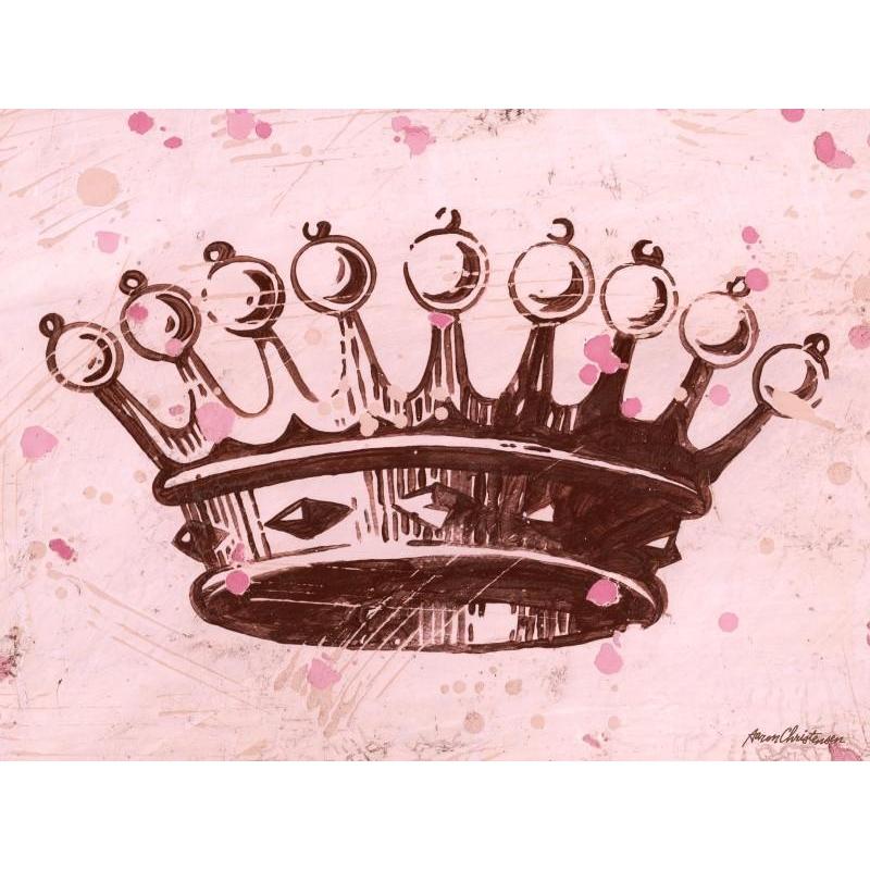 Vintage Crown in Chocolate | Children's Art Collection | Canvas Art Prints-Canvas Wall Art-Jack and Jill Boutique