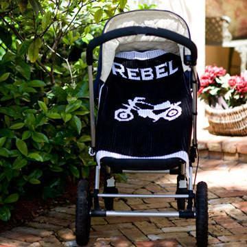 baby blanket for stroller Vintage Motorcycle Acrylic Personalized Stroller Blanket or Baby Blank