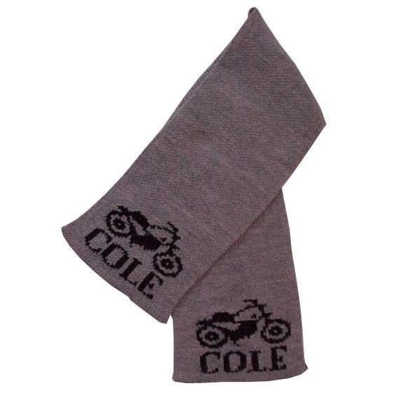 Vintage Motorcycle Personalized Knit Scarf-Scarves-Default-Jack and Jill Boutique