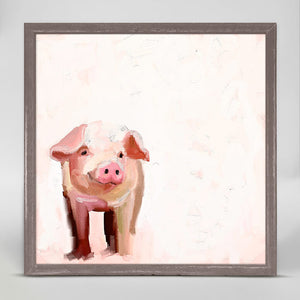 Violet The Pig Mini Framed Canvas-Mini Framed Canvas-Jack and Jill Boutique