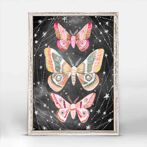 Wandering Moths Mini Framed Canvas-Mini Framed Canvas-Jack and Jill Boutique