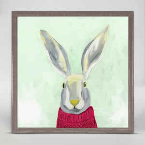 Warm Bunny Mini Framed Canvas-Mini Framed Canvas-Jack and Jill Boutique