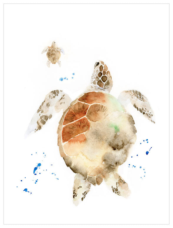 Watercolor Sea Turtles Wall Art-Wall Art-Jack and Jill Boutique