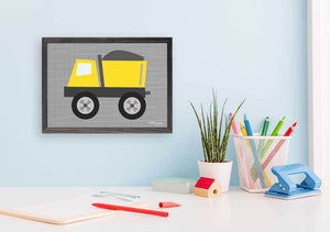 Ways to Wheel - Little Dump Truck Mini Framed Canvas-Mini Framed Canvas-Jack and Jill Boutique