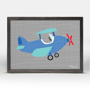Ways to Wheel - Little Plane Mini Framed Canvas-Mini Framed Canvas-Jack and Jill Boutique