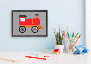 Ways to Wheel - Little Train Mini Framed Canvas-Mini Framed Canvas-Jack and Jill Boutique