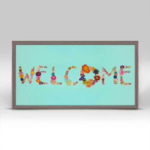 Welcome Mini Framed Canvas-Mini Framed Canvas-Jack and Jill Boutique