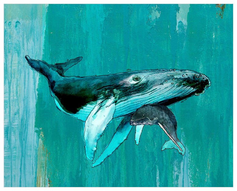 Whale & Calf Wall Art-Wall Art-Jack and Jill Boutique
