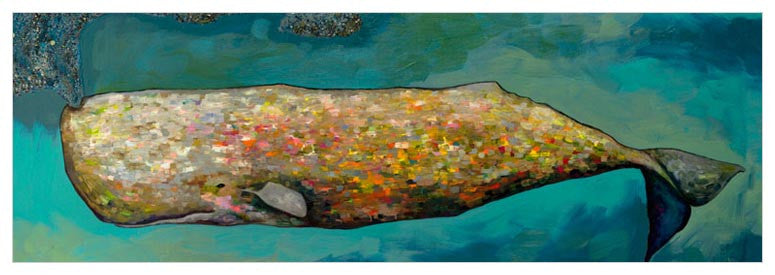 Whale in Seafoam Wall Art-Wall Art-Jack and Jill Boutique
