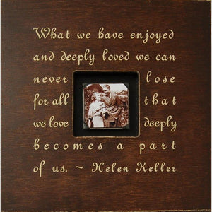 Handmade Wood Photobox with quote "What We Have Enjoyed"-Photoboxes-Jack and Jill Boutique