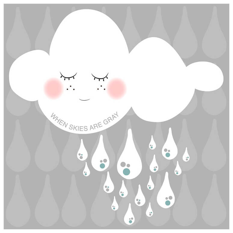 When Skies Are Gray - Cloud Wall Art-Wall Art-Jack and Jill Boutique