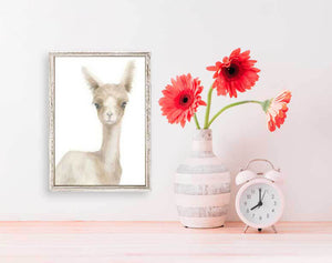 Whimsical Watercolor - Baby Donkey Mini Framed Canvas-Mini Framed Canvas-Jack and Jill Boutique