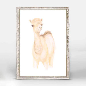 Whimsical Watercolor - Camel Mini Framed Canvas-Mini Framed Canvas-Jack and Jill Boutique