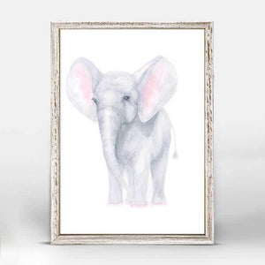 Whimsical Watercolor - Elephant Mini Framed Canvas-Mini Framed Canvas-Jack and Jill Boutique