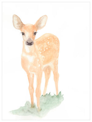Whimsical Watercolor - Fawn Wall Art-Wall Art-Jack and Jill Boutique
