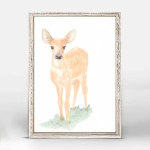 Whimsical Watercolor - Fawn Mini Framed Canvas-Mini Framed Canvas-Jack and Jill Boutique
