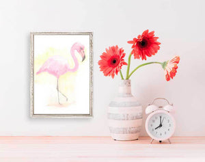 Whimsical Watercolor - Flamingo Mini Framed Canvas-Mini Framed Canvas-Jack and Jill Boutique