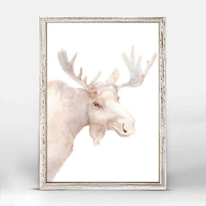 Whimsical Watercolor - Moose Mini Framed Canvas-Mini Framed Canvas-Jack and Jill Boutique