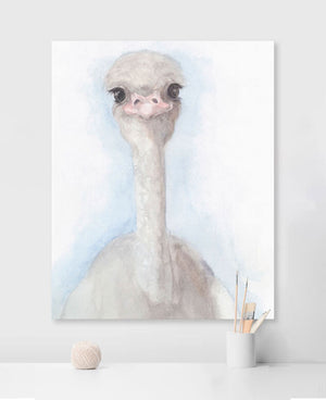 Whimsical Watercolor - Ostrich Wall Art-Wall Art-Jack and Jill Boutique