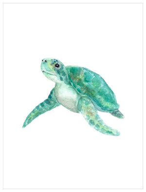 Whimsical Watercolor - Sea Turtle Wall Art-Wall Art-Jack and Jill Boutique