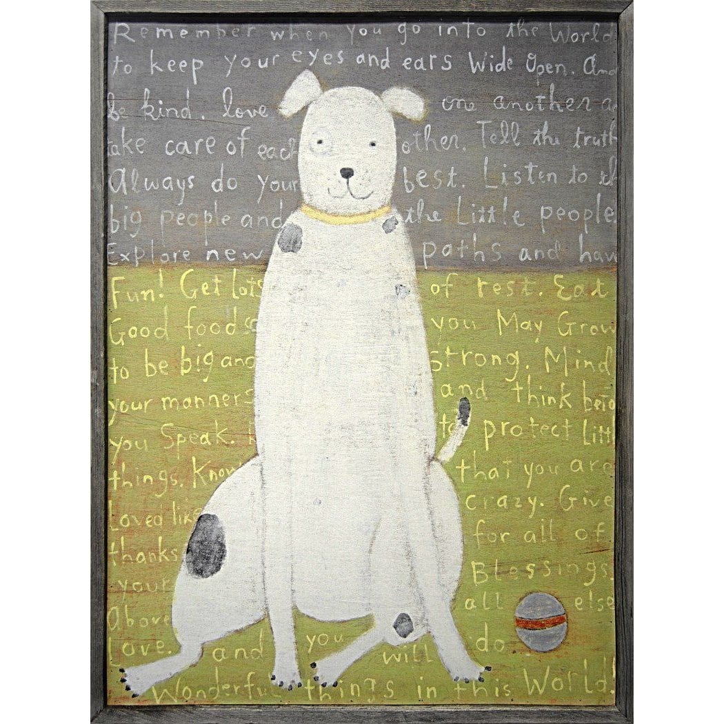 ART PRINT - White Boy Dog-Art Print-25x36-Jack and Jill Boutique