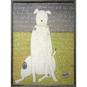 ART PRINT - White Boy Dog-Art Print-35x46-Jack and Jill Boutique