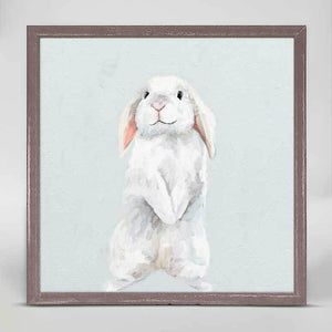 White Lop-Eared Mini Framed Canvas-Mini Framed Canvas-Jack and Jill Boutique