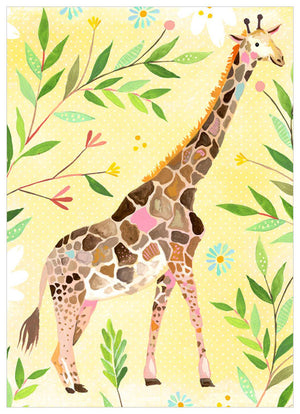Wild Flower Giraffe Wall Art-Wall Art-Jack and Jill Boutique