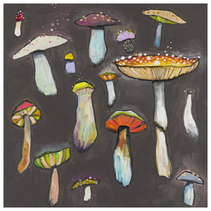 Wild Mushrooms On Grey Wall Art-Wall Art-Jack and Jill Boutique