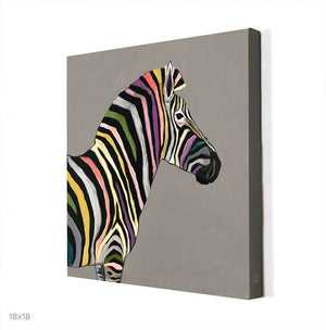 Wild Zebra On Taupe Wall Art-Wall Art-Jack and Jill Boutique