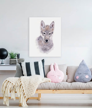Wolf Pup Portrait Wall Art-Wall Art-Jack and Jill Boutique