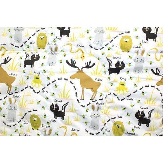 Woodland Animals Baby Bedding | Green, White, Gray, Amber and Clay Crib Comforter-Baby Blanket-Jack and Jill Boutique