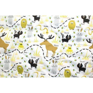 Woodland Animals Baby Bedding | Green, White, Gray, Amber and Clay Crib Comforter-Baby Blanket-Default-Jack and Jill Boutique