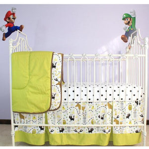 Woodland Animals Baby Bedding | Green, White, Gray, Amber and Clay Crib Comforter-Baby Blanket-Jack and Jill Boutique