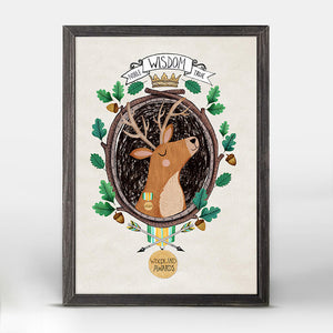 Woodland Awards - Wise Stag Mini Framed Canvas-Mini Framed Canvas-Jack and Jill Boutique