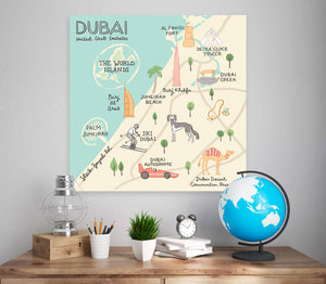 World Traveler - Dubai UAE Wall Art-Wall Art-Jack and Jill Boutique