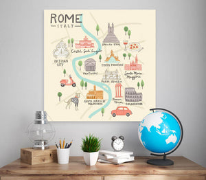 World Traveler - Rome Italy Wall Art-Wall Art-Jack and Jill Boutique