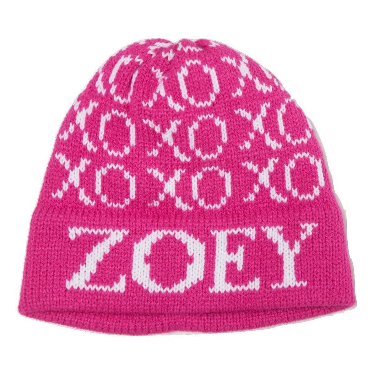 XOXO &amp; Name Personalized Knit Hat-Hats-Jack and Jill Boutique