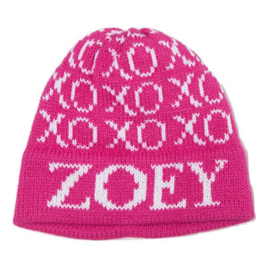 XOXO & Name Personalized Knit Hat-Hats-Jack and Jill Boutique