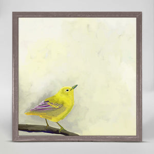 Yellow Bird On Branch Mini Framed Canvas-Mini Framed Canvas-Jack and Jill Boutique