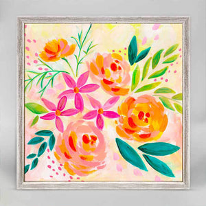 Yellow Spring Flowers Mini Framed Canvas-Mini Framed Canvas-Jack and Jill Boutique