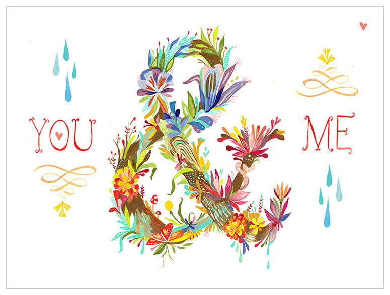 You And Me Floral Wall Art-Wall Art-Jack and Jill Boutique