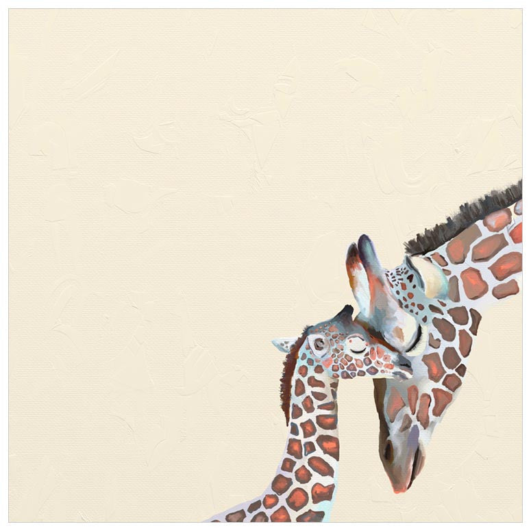 You And Me Giraffe - Neutral Wall Art-Wall Art-Jack and Jill Boutique