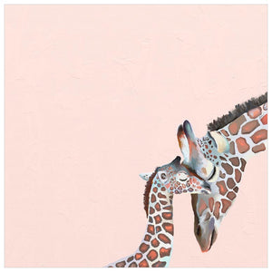 You And Me Giraffe - Pink Wall Art-Wall Art-Jack and Jill Boutique